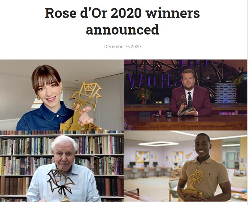 Announced the winners of 2021 Rose'Or